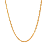 22k Yellow Gold Round Bismark Chain measuring 2mm width x 18 inch length